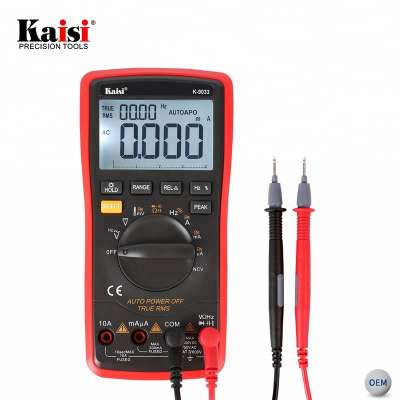 Kaisi Temperature Test Function Large LCD Display High Precision Auto Range Digital Multimeter