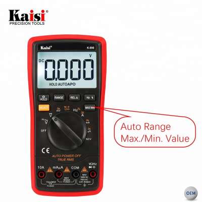 Kaisi phone repair fully protected large LCD display auto range digital multimeter