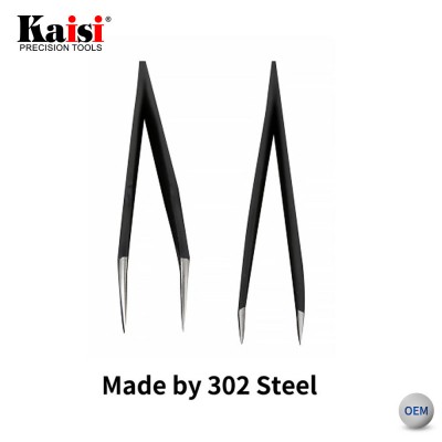 wholesale price Kaisi T-11 Precision Antimagnetic and Acid Proofing Pointed ESD Tweezers for repairing